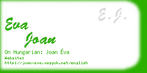 eva joan business card